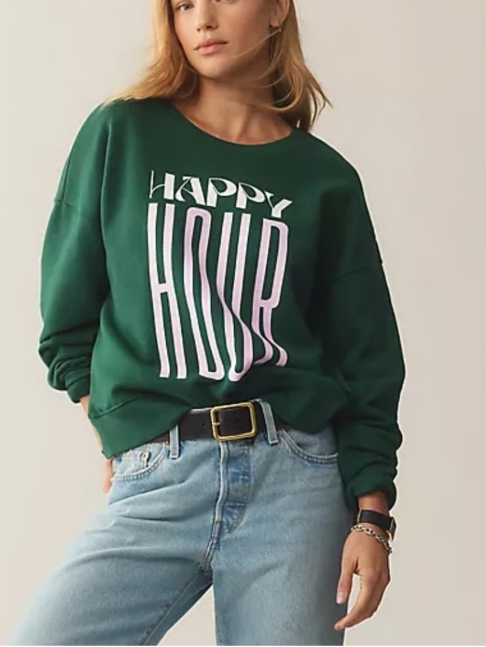 NWT Anthropologie Maeve Jordan Nickson Happy Hour Sweatshirt Sz. S